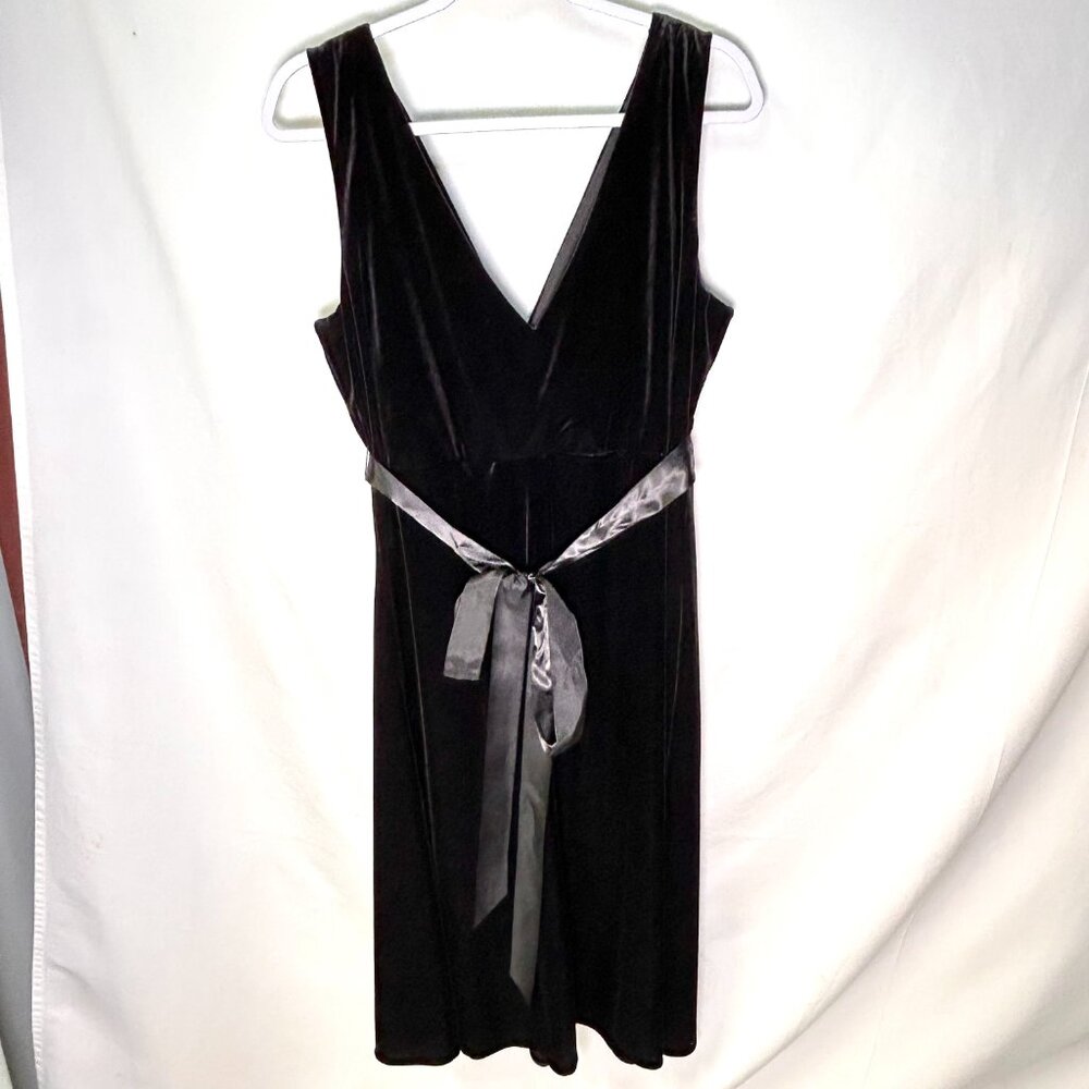 Scarlett Nite Woman Black Velvet Sleeveless Dress Size 18W - Picture 5 of 8